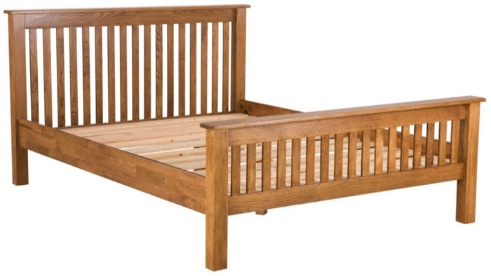 Sandhurst Oak Bed High Foot End